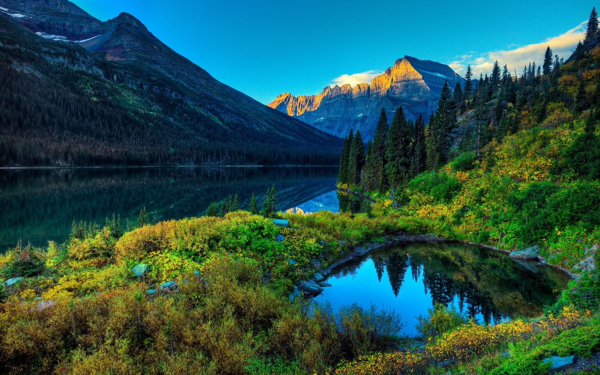 berge landschaft berge see wasser holz landschaftlich natur reisen im freien baum himmel fluss tal landschaft herbst