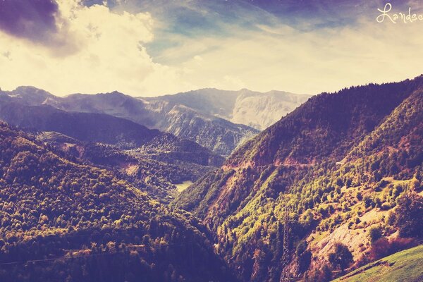 Sehr schöne Berglandschaft