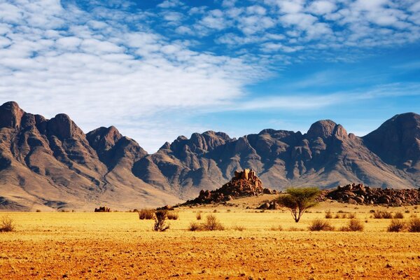 Desierto desolado, cálido y duro