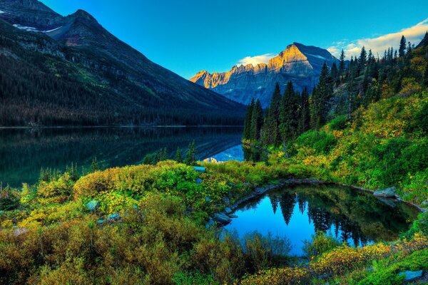 Landscape. Nature. Mountains. River