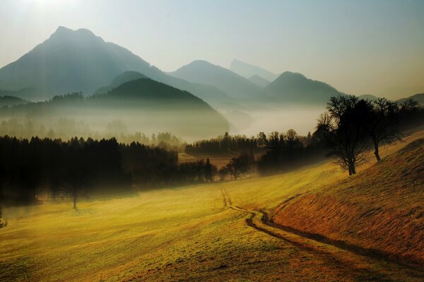 The road leading into the misty mountains