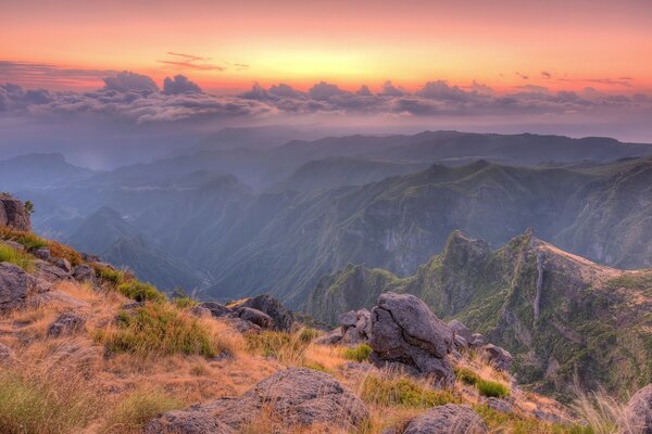 Charming landscape mountain range