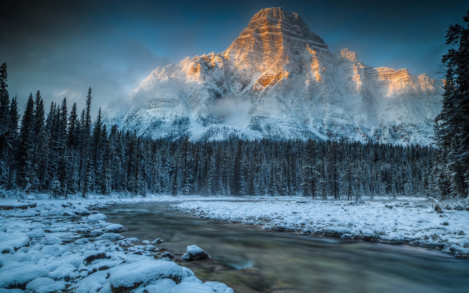 mountains snow winter landscape water nature ice mountain scenic cold wood outdoors travel lake reflection river sky dawn