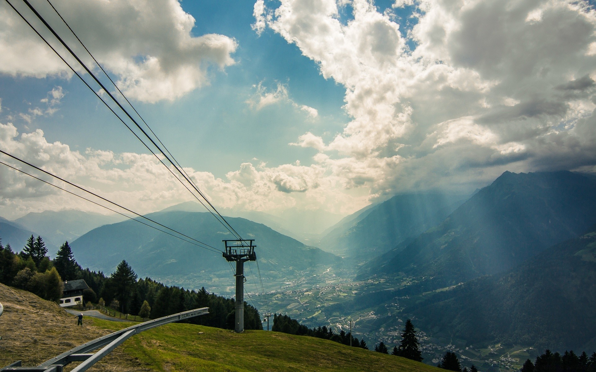 mountains mountain landscape travel nature sky outdoors high wood tree hill summer