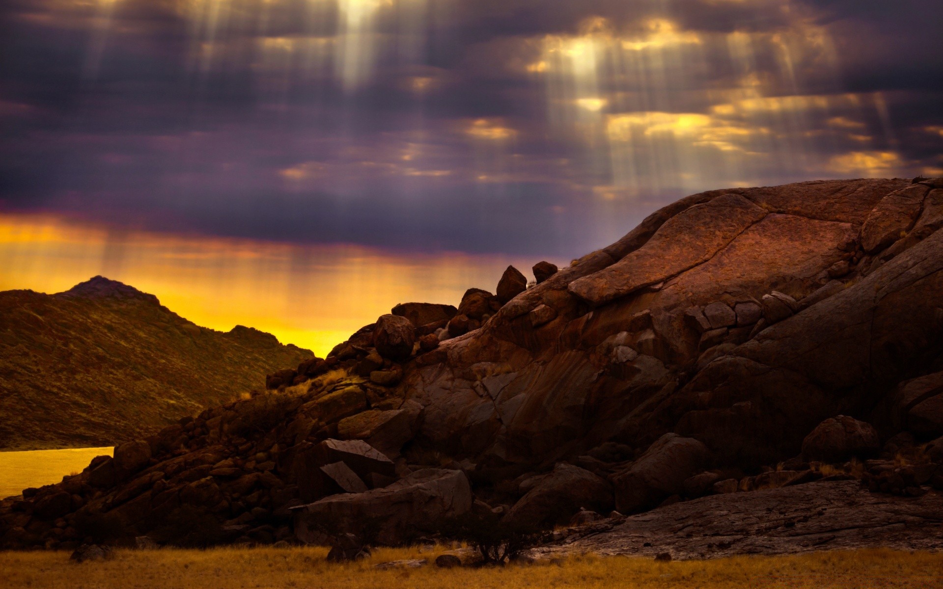 mountains sunset dawn evening sky landscape travel dusk mountain desert rock water outdoors nature scenic