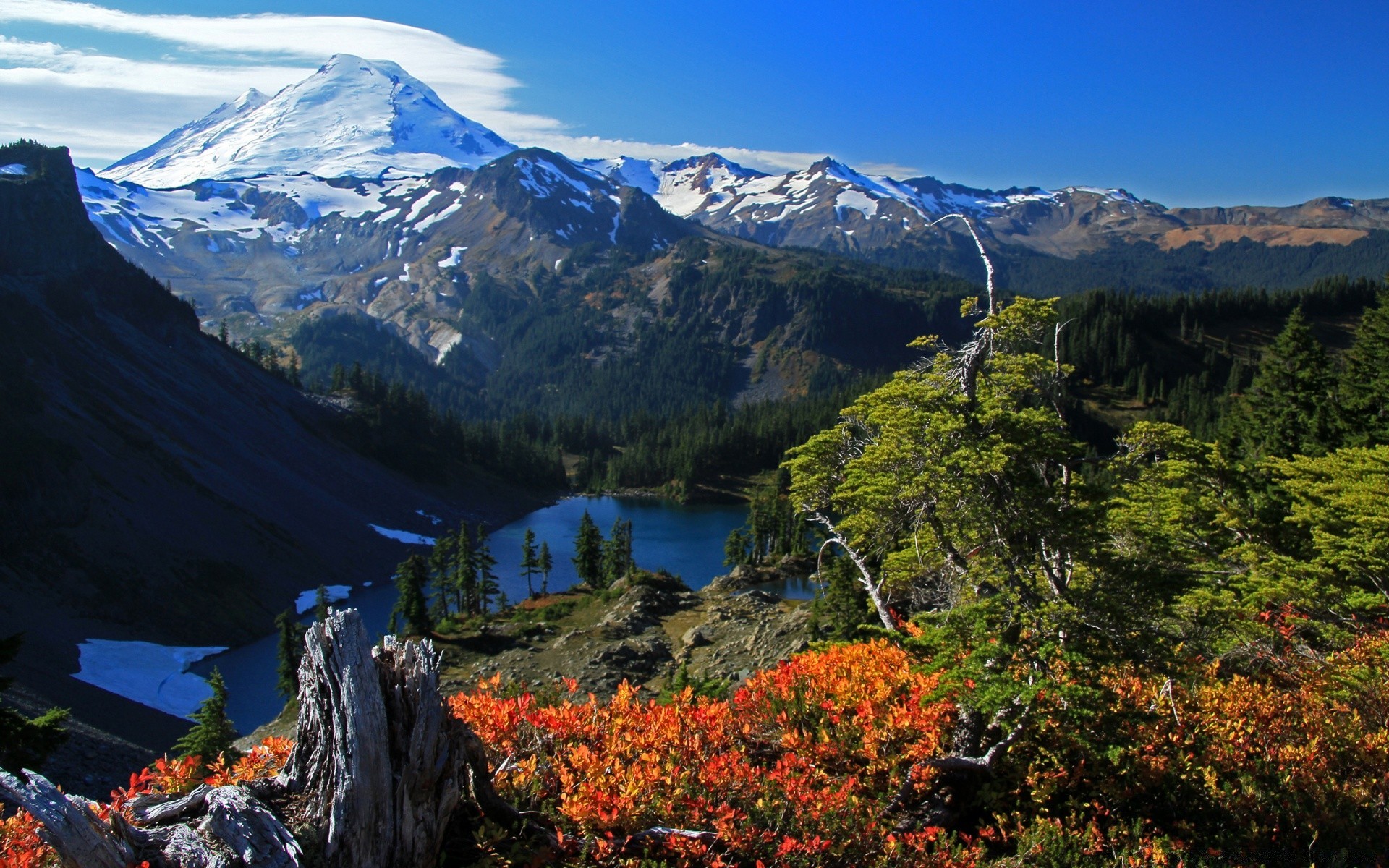 山 山 雪 景观 户外 旅游 自然 风景 湖 水 天空 木材 日光 山峰 山谷 树 秋天