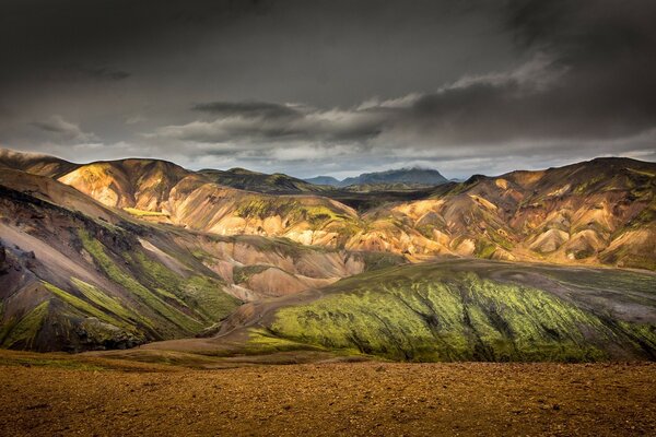 Beautiful mountains and sky in the landscape