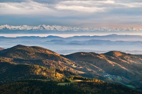 Mountains against an incredible sky