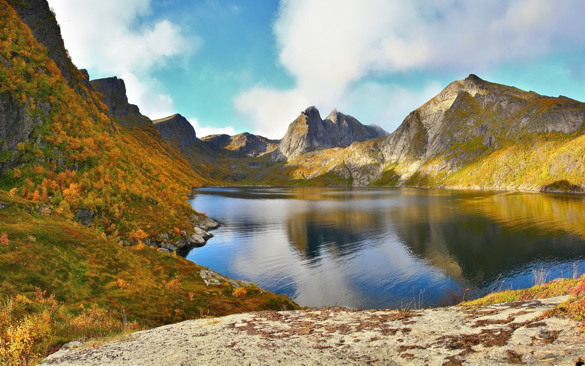 lake water travel landscape nature outdoors mountain sky scenic fall valley river