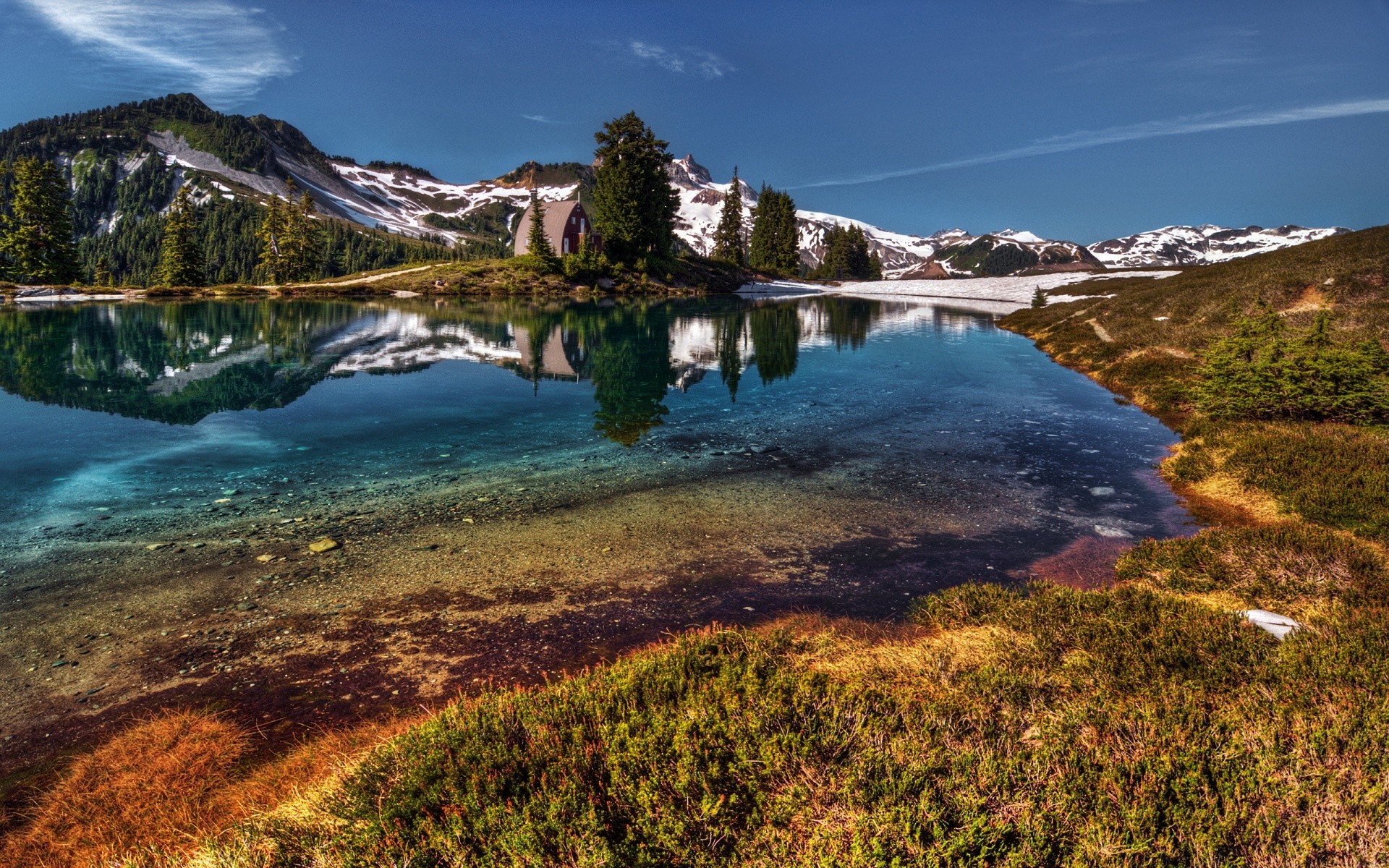 lake water landscape travel nature mountain sky scenic outdoors tree reflection seashore rock