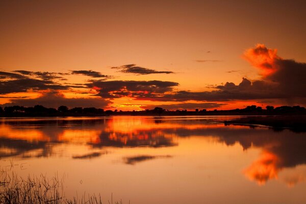 Sonnenuntergang Wolken Meer Himmel