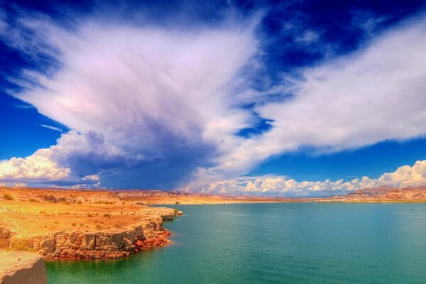 Sky clouds Sea wasteland