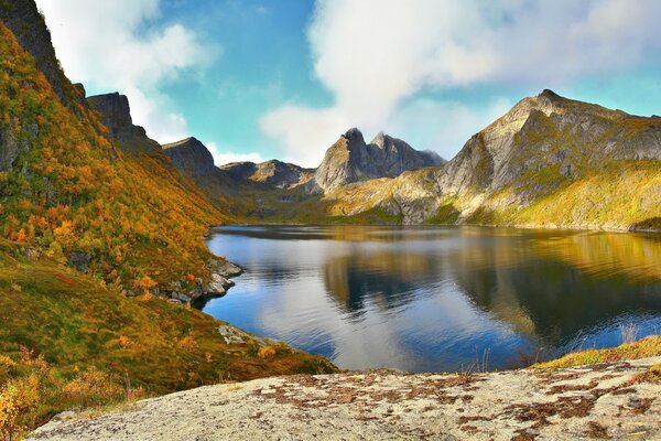 Beautiful mountains in late summer