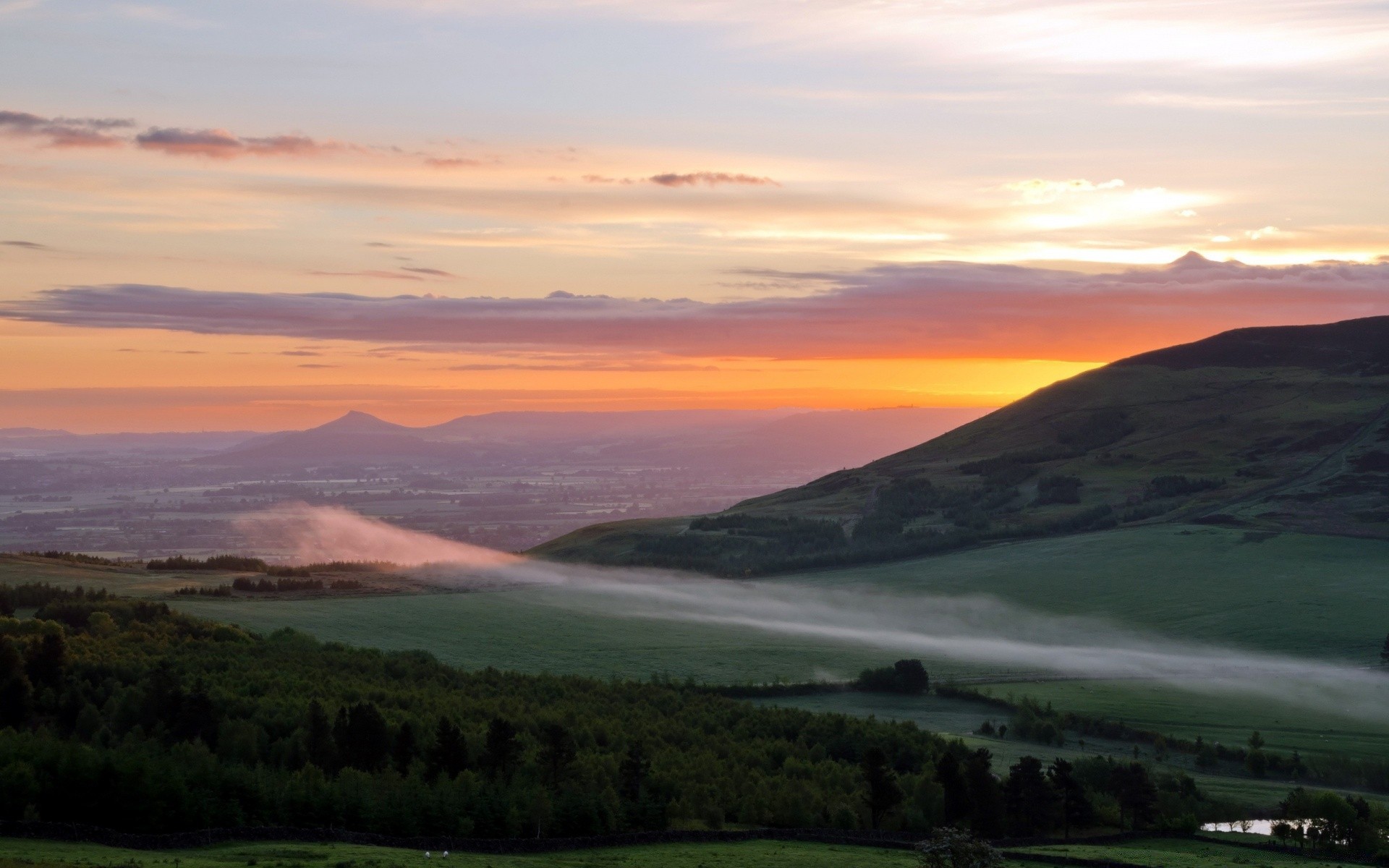 mountains landscape travel outdoors mountain sky sunset water daylight nature dawn fog evening scenic hill