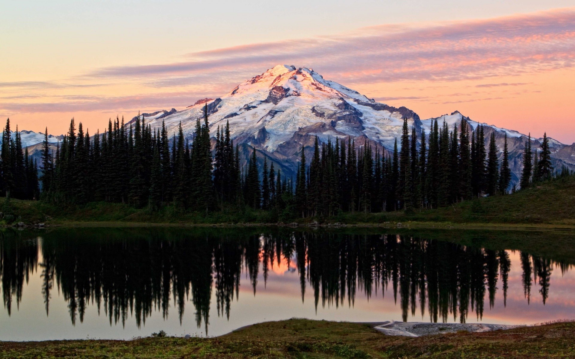 mountains lake reflection water landscape nature outdoors mountain scenic snow wood dawn sky travel daylight