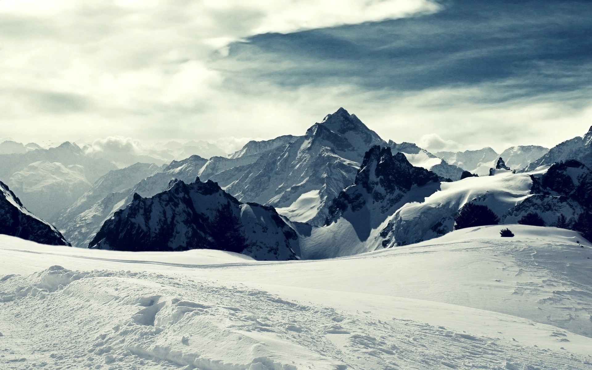 montagnes neige montagnes hiver glace glacier froid pic de montagne pinnacle scénique