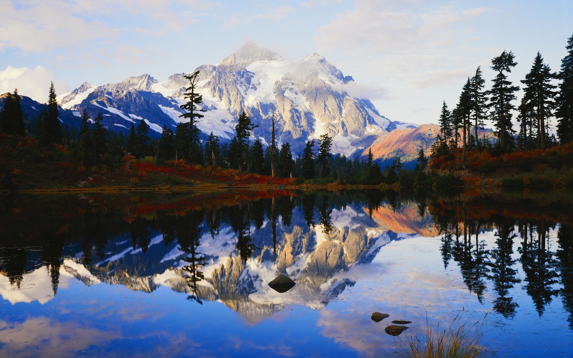 mountains snow mountain lake reflection scenic landscape water wood outdoors daylight travel sky nature tree