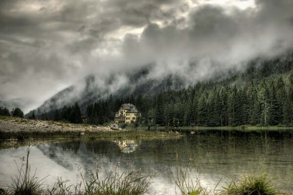 Casa do lago natureza