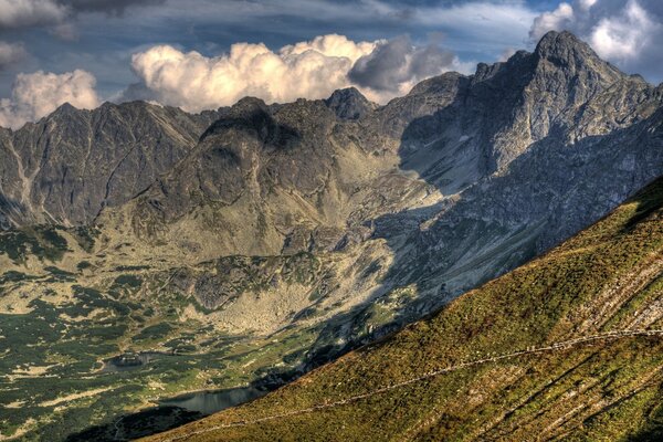 High beautiful rocky mountains