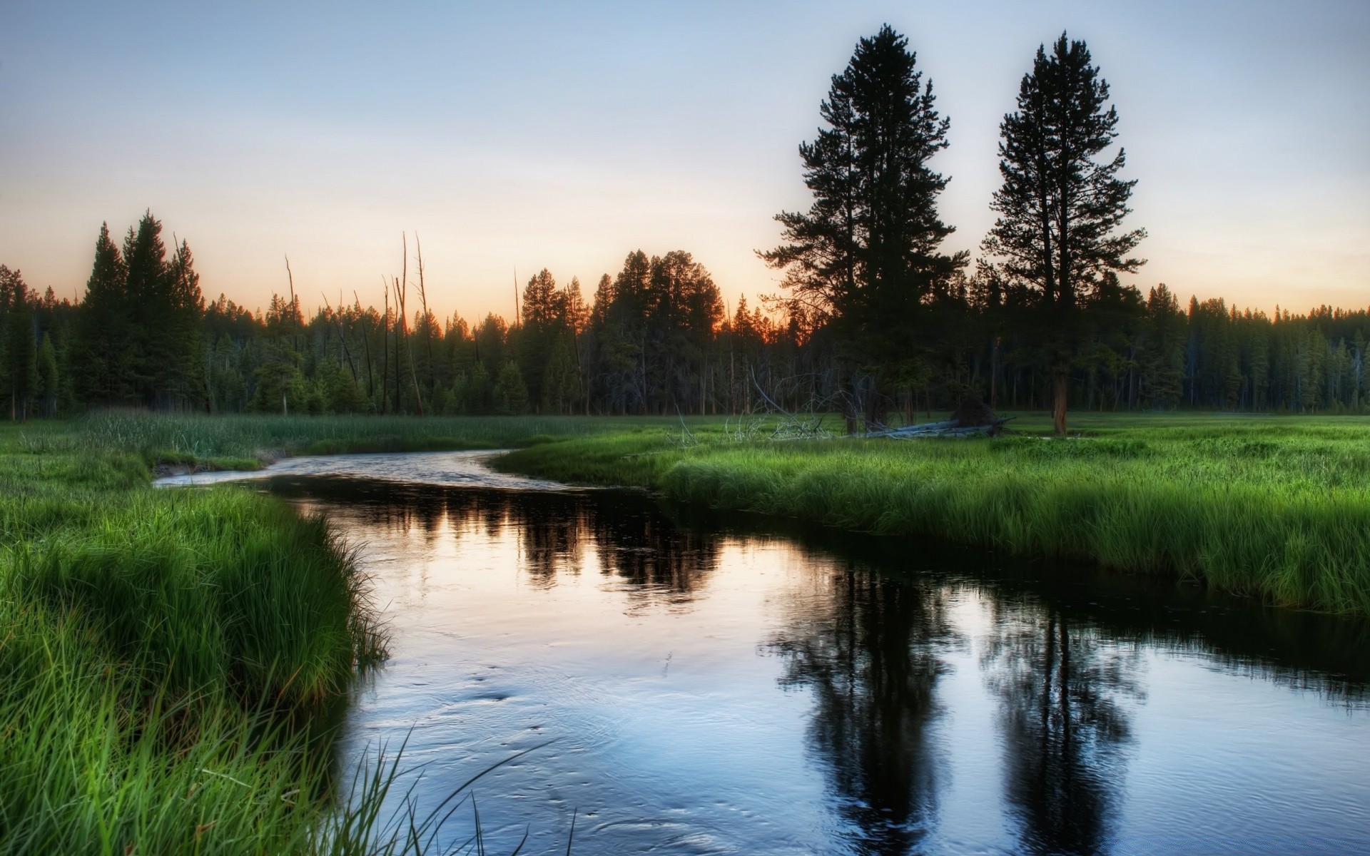 rivers ponds and streams lake water reflection landscape river nature outdoors tree sky wood dawn placid pool