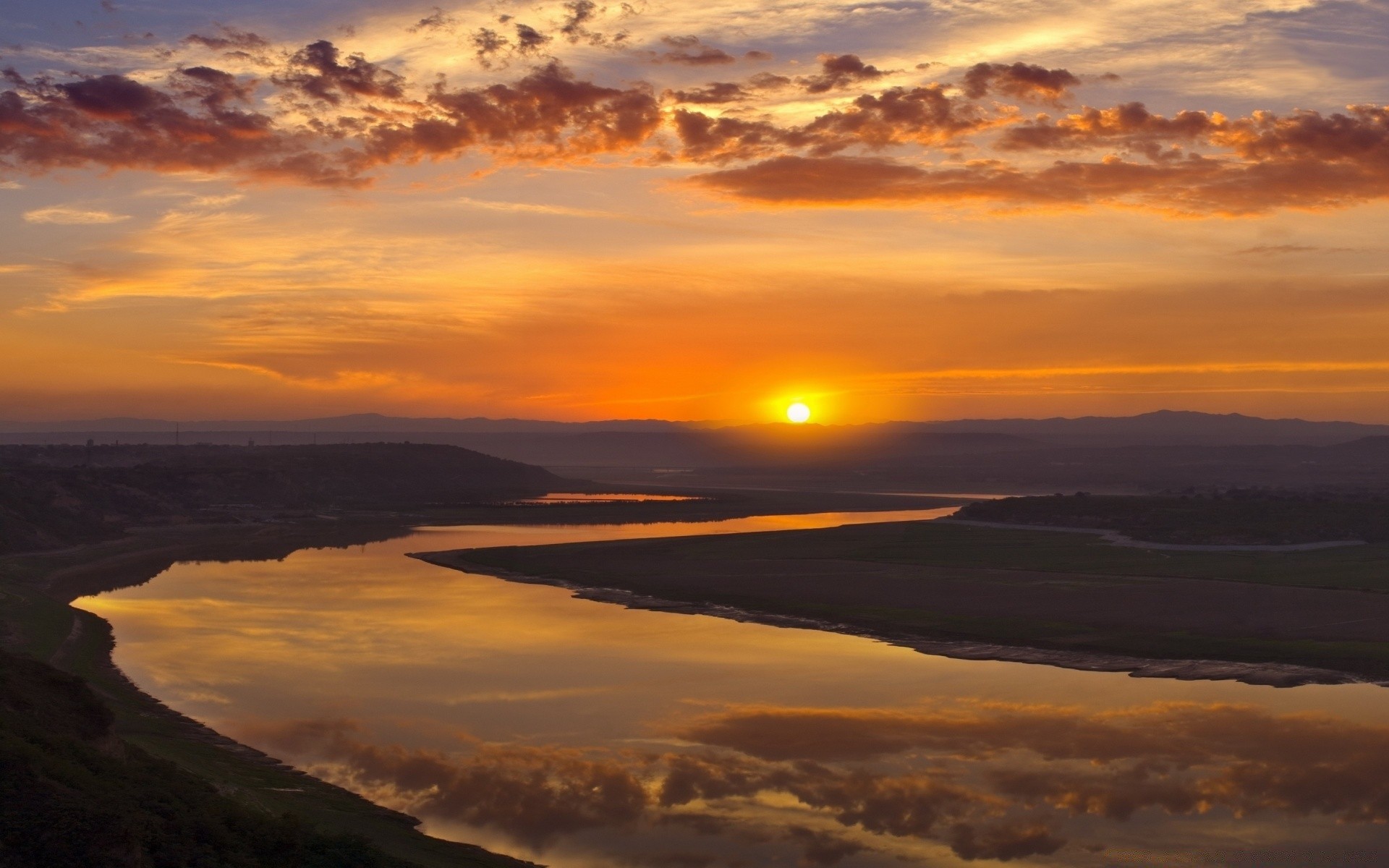 rivers ponds and streams sunset dawn dusk evening sun sky landscape travel outdoors fair weather nature mountain