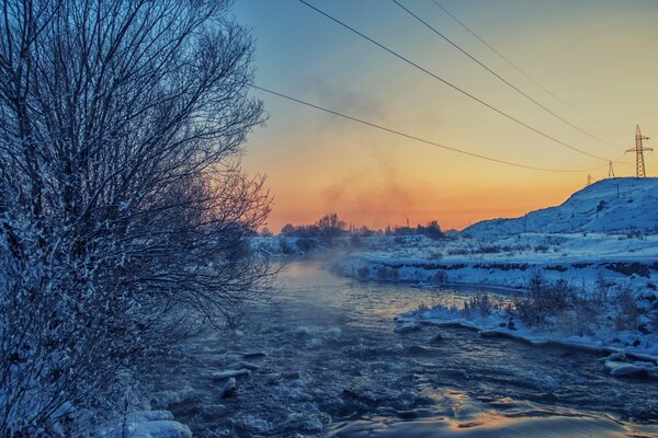 Paesaggio invernale in Russia