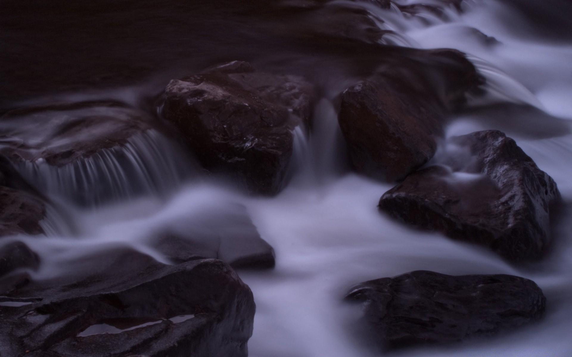 rivières étangs et ruisseaux étangs et ruisseaux flou cascade sombre rock monochrome nu hiver eau