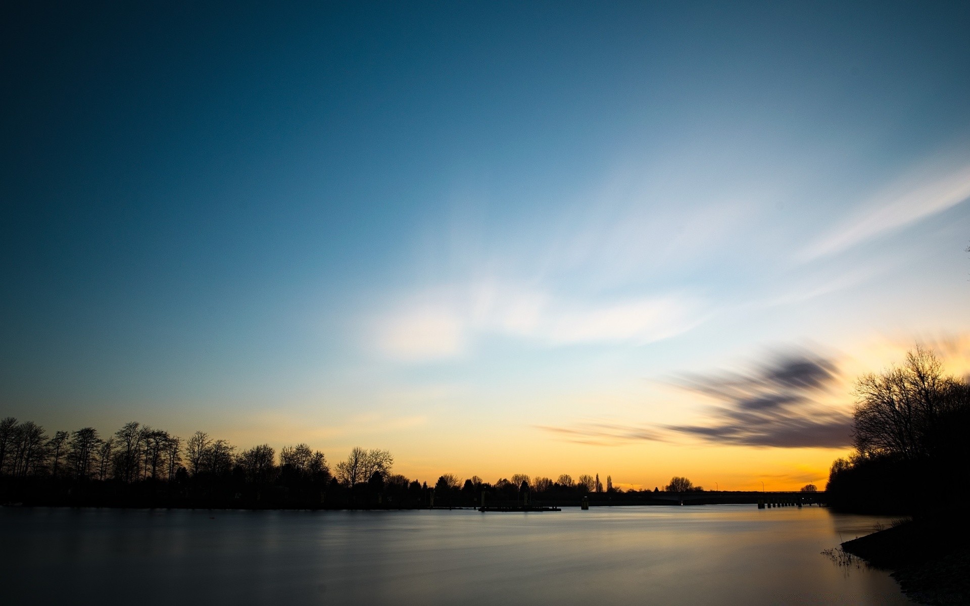 rivers ponds and streams sunset landscape dawn sky moon lake water sun nature dusk evening tree light reflection outdoors river fair weather placid silhouette