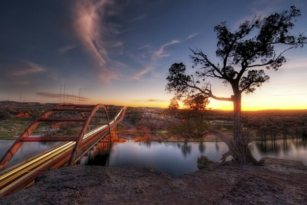 Magnificent bridge over the river