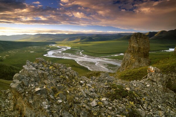 Magnificent fascinating view of the beautiful valley