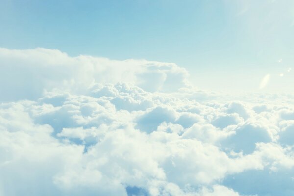 Beautiful white clouds top view