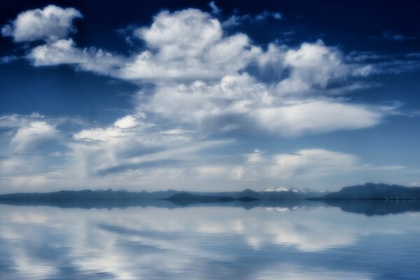 Sea and sky in blue and blue