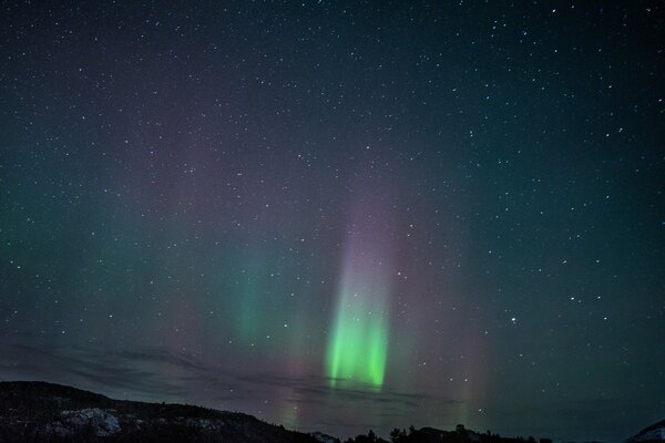 Zorza polarna na niebie, w astronomii