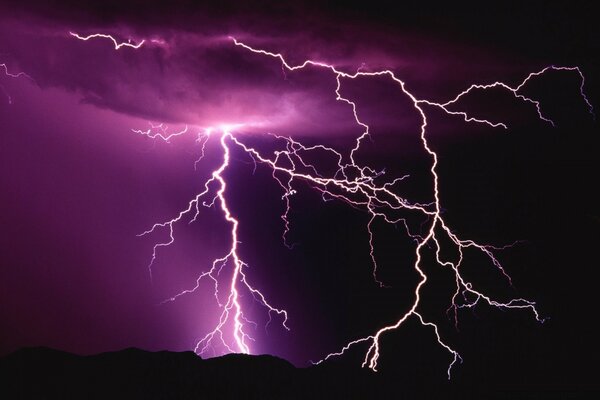 Beautiful photo of lightning in the sky