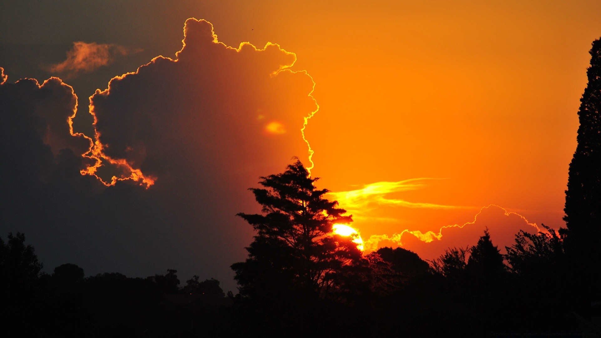 ciel coucher de soleil soir aube silhouette rétro-éclairé soleil crépuscule ciel lumière à l extérieur paysage