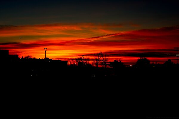 Gradually it gets dark over the city