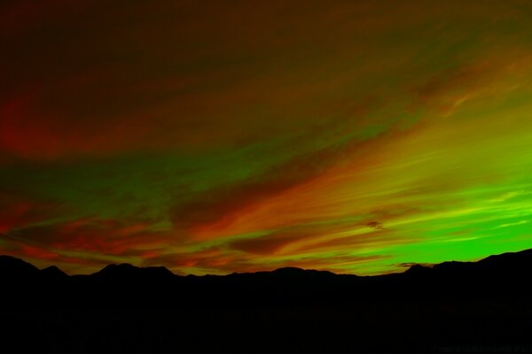 Künstlerische Farben der Natur am Himmel