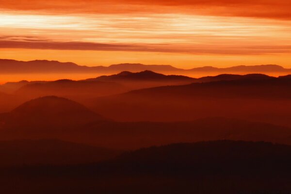 Abend Sonnenuntergang Orange Dunst