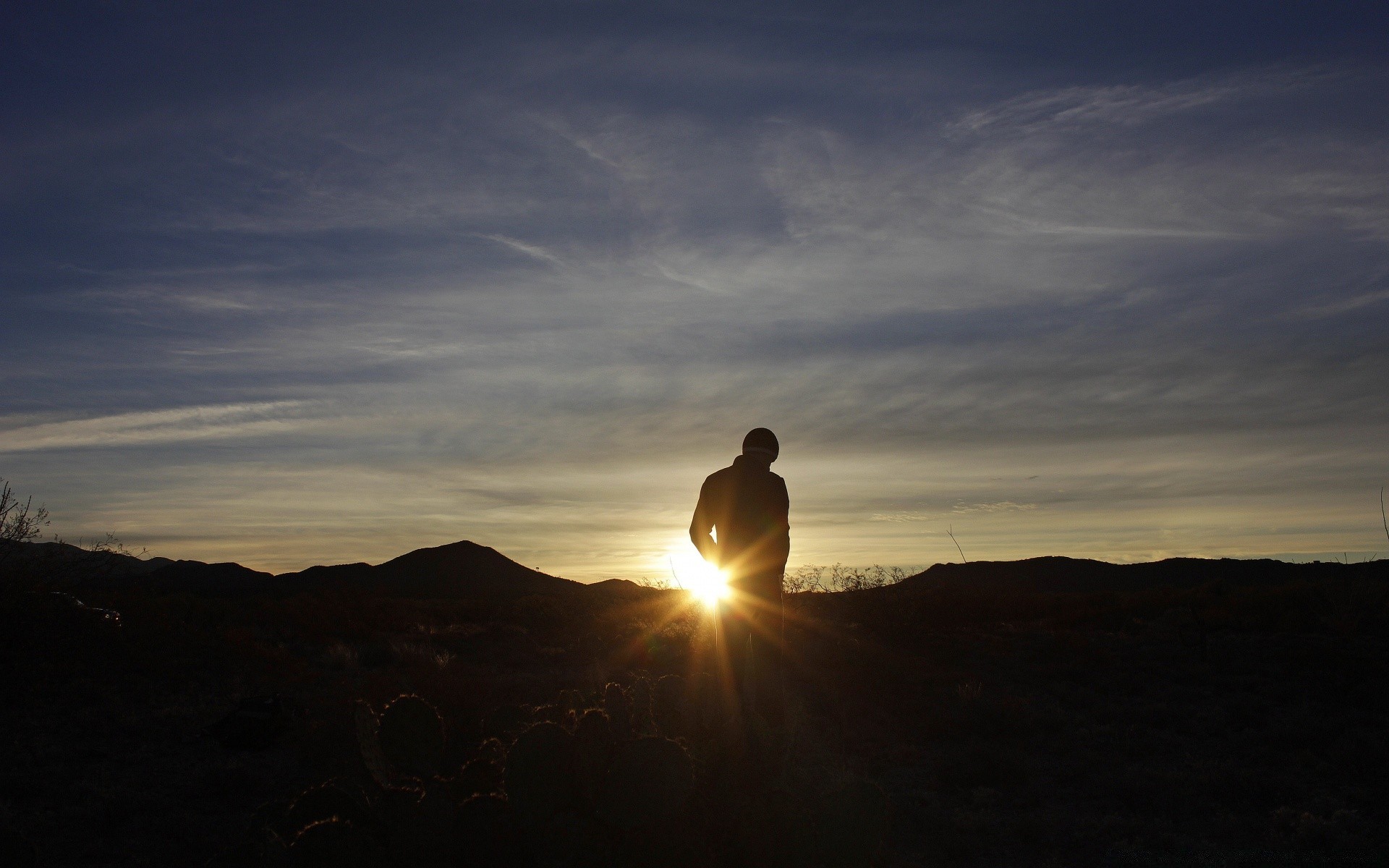 the sky sunset landscape dawn dusk evening sky sun backlit light mountain silhouette moon travel outdoors desert