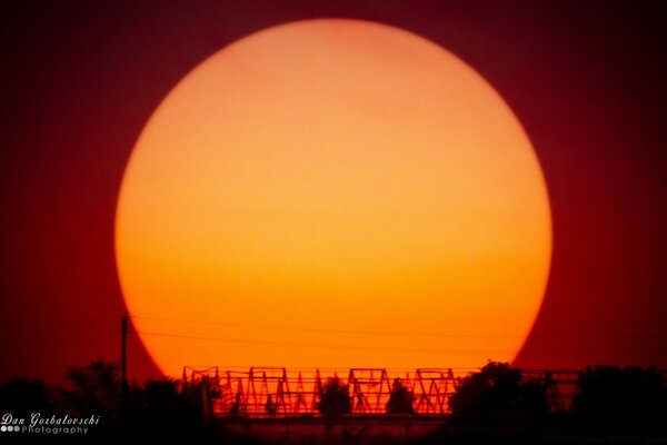 Abend Himmel Mond Sonnenuntergang