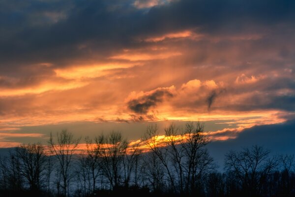 Ciel au coucher du soleil nature