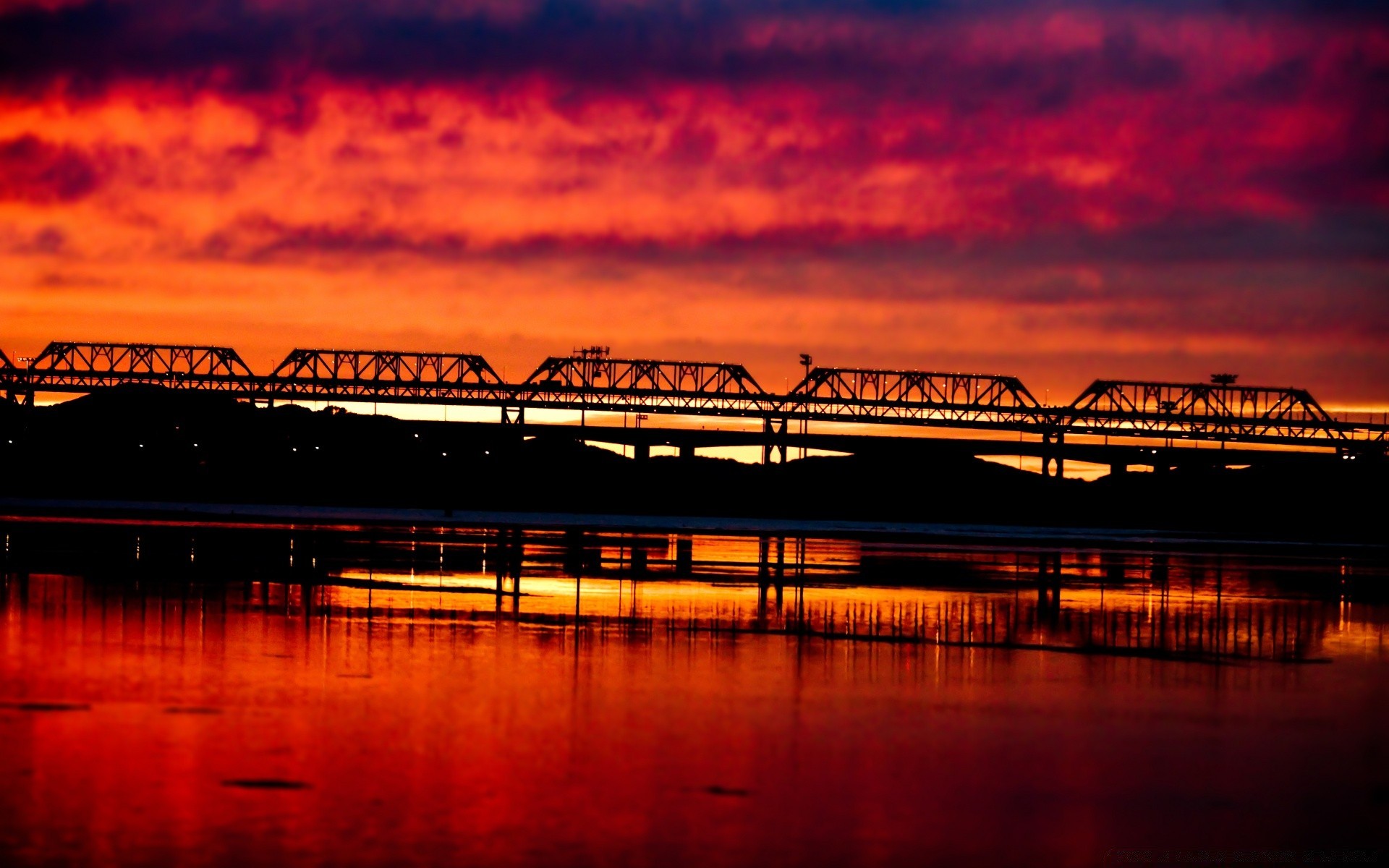 the sky sunset bridge water dawn evening dusk river sea sky pier travel reflection ocean beach