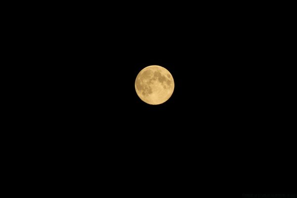 Luna solitaria en el cielo nocturno