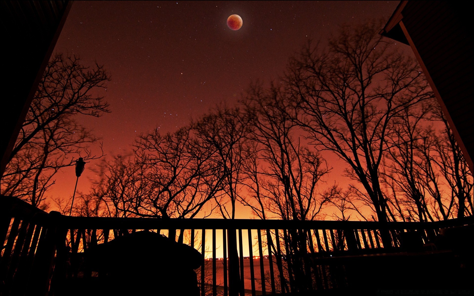 ciel coucher de soleil aube soir lune silhouette lumière paysage crépuscule arbre ciel soleil rétro-éclairé eau réflexion bois hiver lac