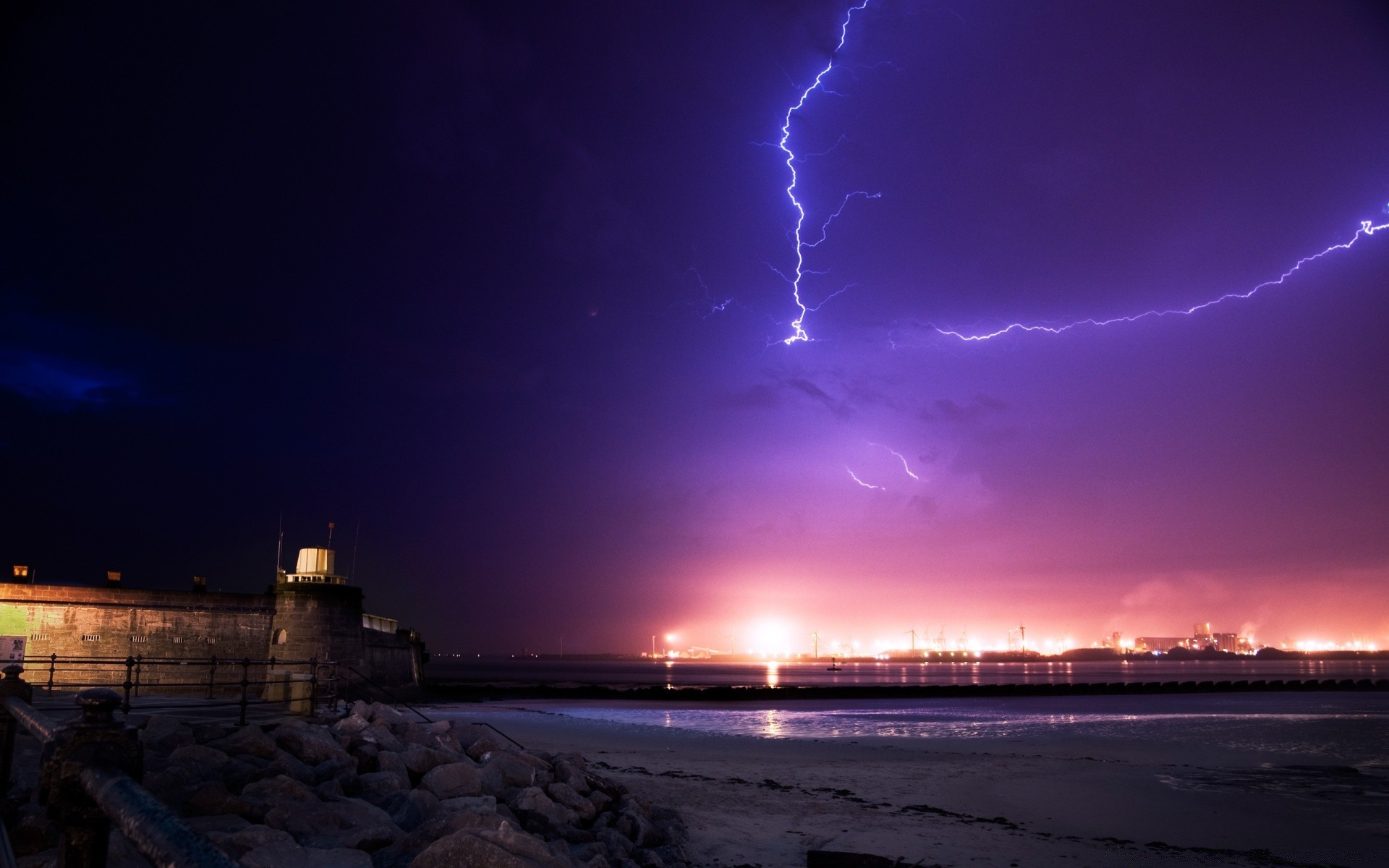 cielo tramonto acqua sera cielo crepuscolo mare alba spiaggia oceano fulmine sole luce viaggi tempesta paesaggio luna scuro