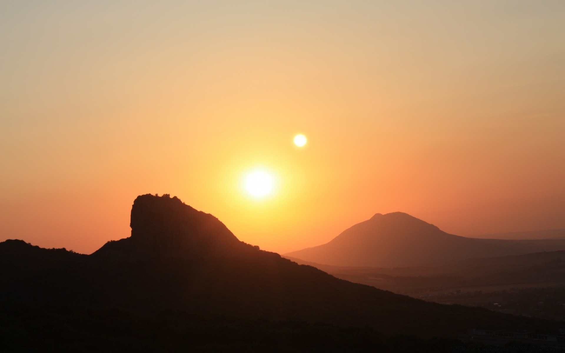 the sky sunset dawn evening sun mountain dusk sky backlit landscape travel outdoors fog silhouette fair weather light nature