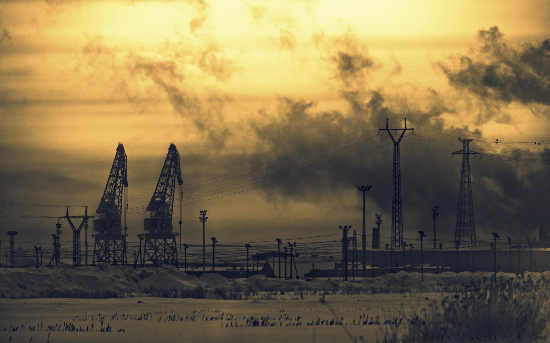 cielo puesta del sol contaminación amanecer cielo energía industria silueta amoladora torre humo energía