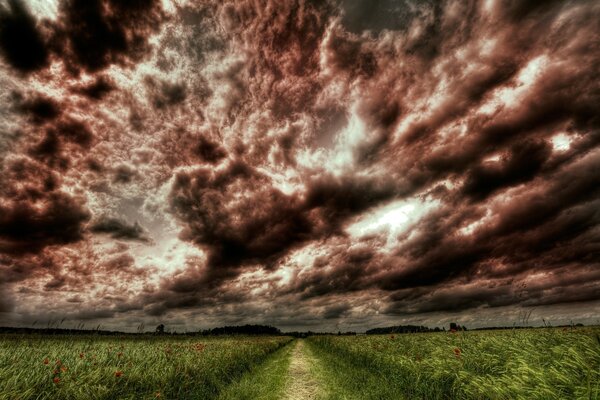 Stormy sky during bad weather