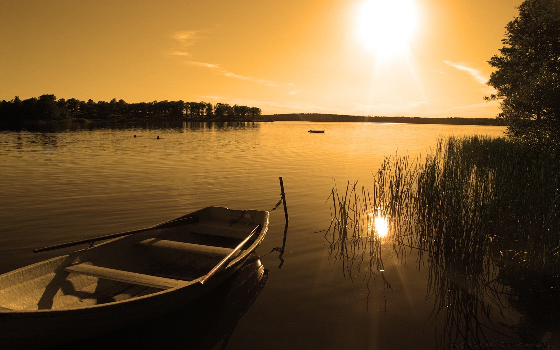 lago tramonto acqua alba riflessione sera crepuscolo fiume sole barca paesaggio pleside