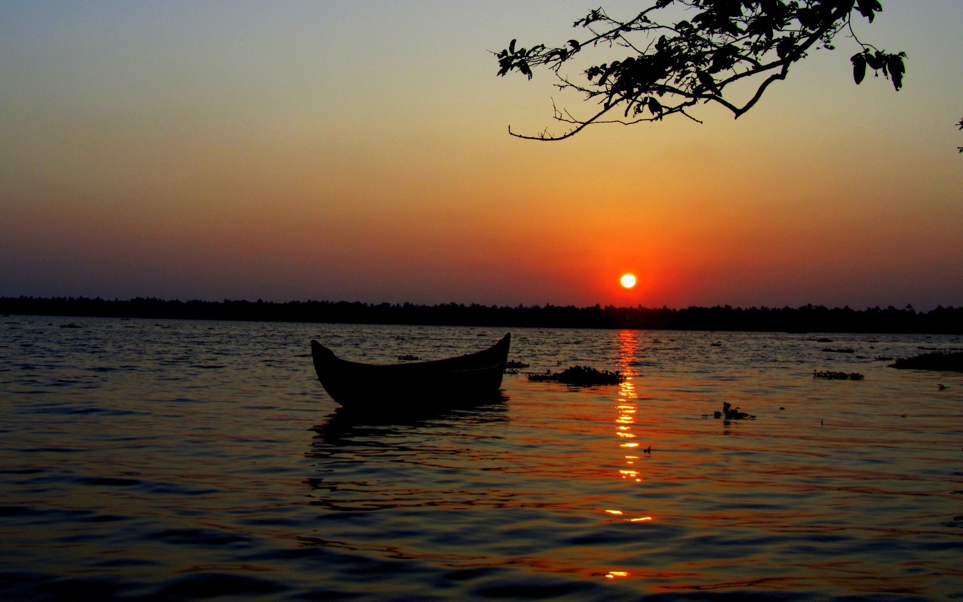 lake sunset dawn water sun dusk evening silhouette reflection backlit sea beach ocean composure fair weather summer fisherman boat sky